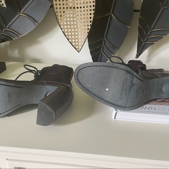 Ann Demeulemeester Triple Lace Talon Ankle Boots - Picture 4 of 5